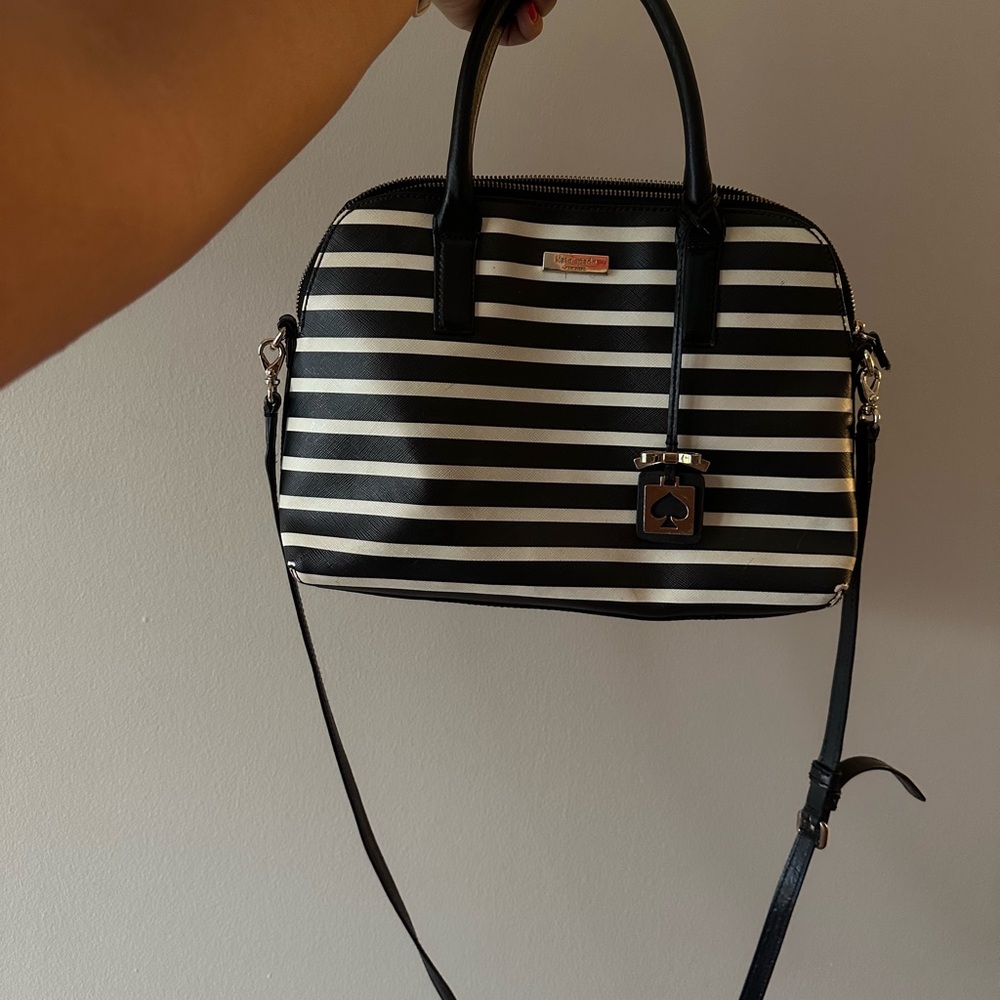 Kate Spade Black and White Crossbody Bag